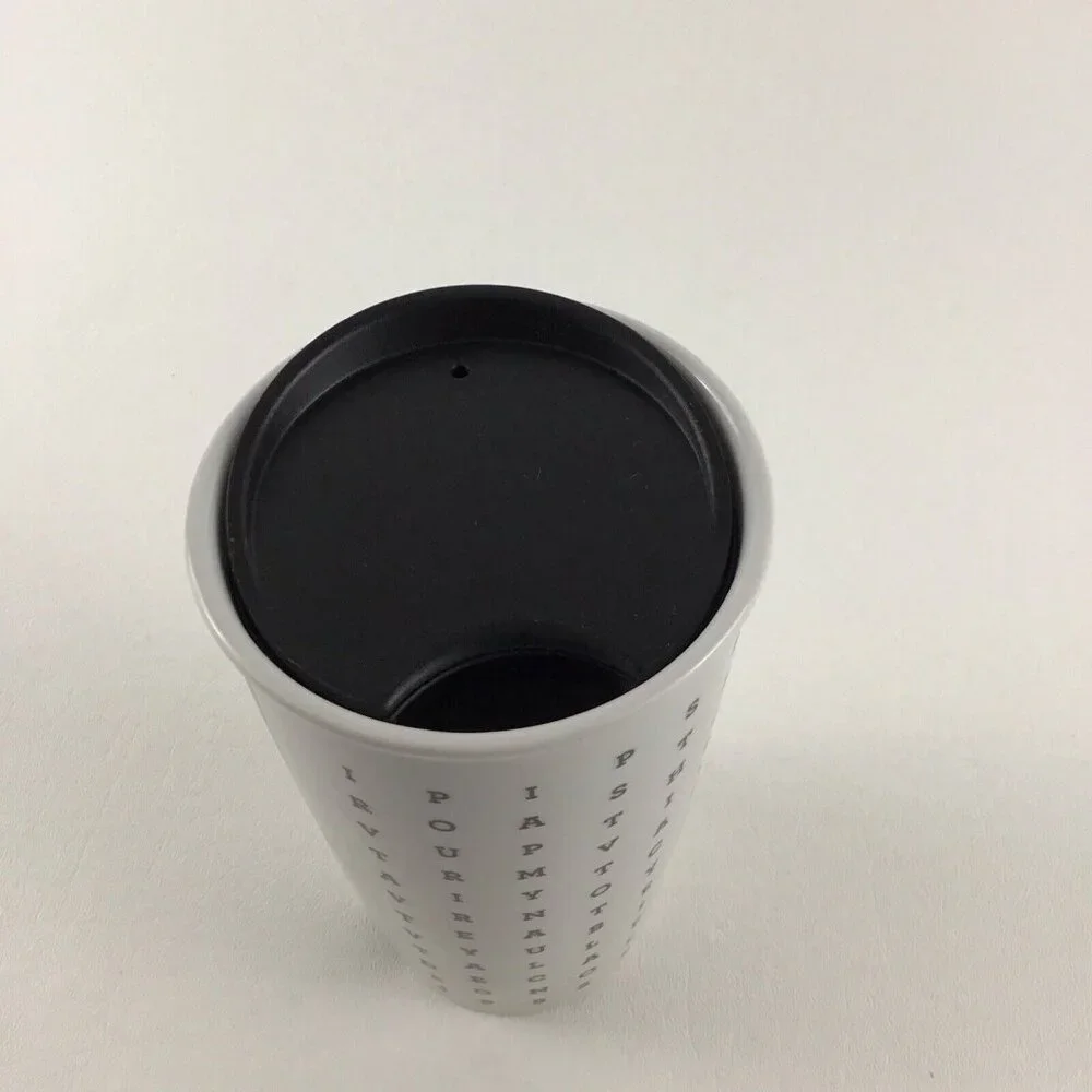Starbucks Coffee Cup 2016 Ceramic Tumbler Mug 12 fl oz Word Search Puzzle Double - Picture 3 of 7